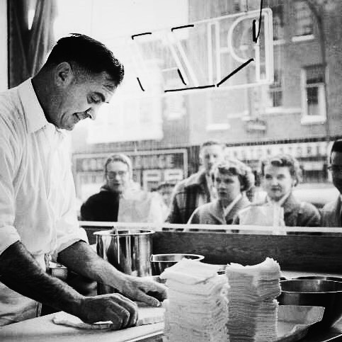 Sam Perella making pizza